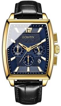 Everyday Crate OCHSTIN Classic Leather Quartz Watch Waterproof Luminous Mens Timepiece gold Black 02