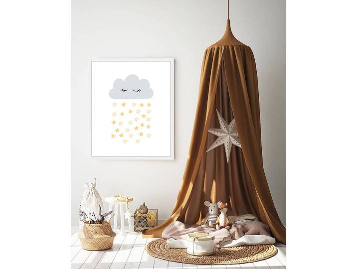 Tableau déco Moon Stars 53 x 63cm Multicolore