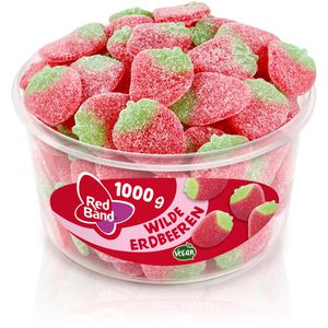 Red-Band Fruchtgummis Wilde Erdbeeren, 100 Stück, 1000g