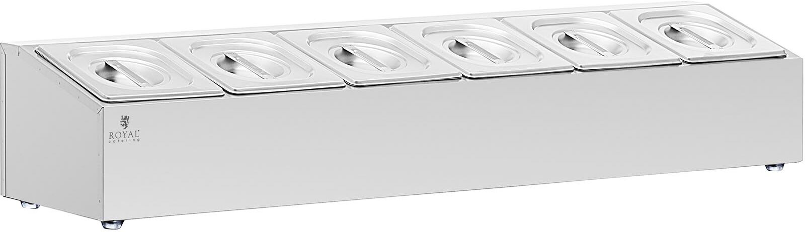 GN Aufsatzbord - 6 GN 1/6 - 9,6 l - Royal Catering RCPN-04