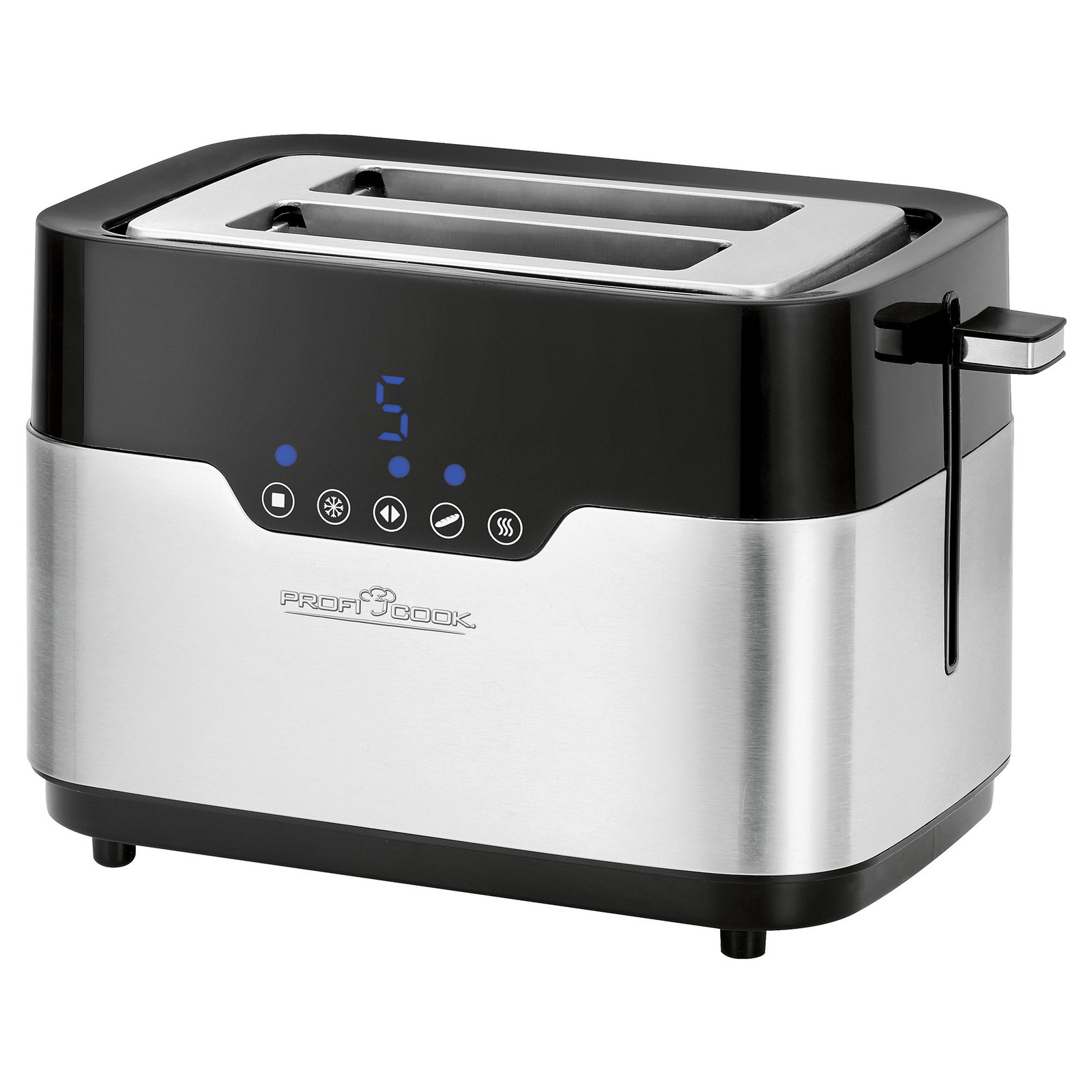 ProfiCook Broodrooster PC-TA 1170 met roestvrijstalen behuizing, 7 bruiningsstanden en kruimelbak