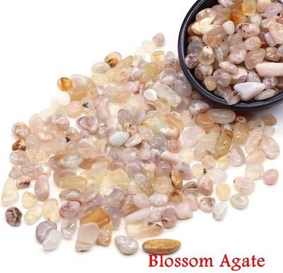 Uplift Picks Natural Agate Crystal Chips Stone Gravel For Aquarium Decor And Crafts blossom Agate 20g