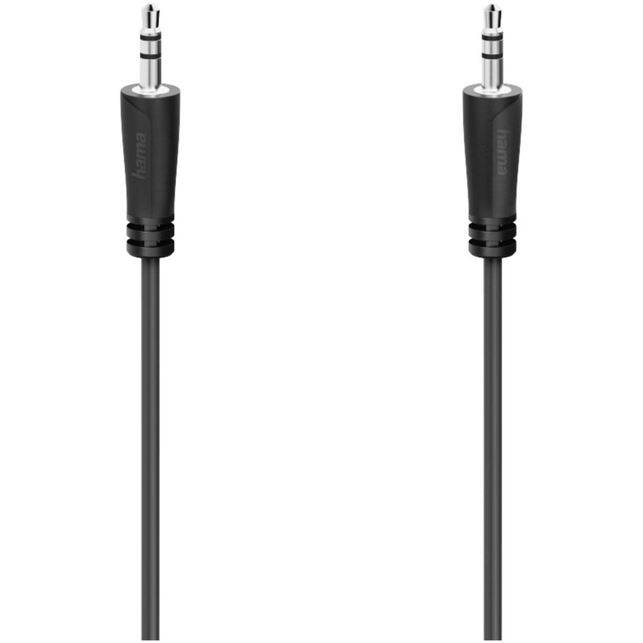 Hama Audiokabel 3,5mm Jack-Stereo, 1,5 m, Zwart
