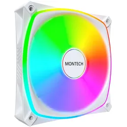 Montech AX120 PRO PWM Lüfter, ARGB - 3er-Pack, 120mm, weiss (120 mm, 3x), PC Lüfter, Weiss
