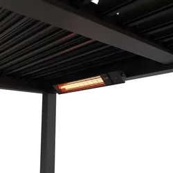 agadon Pergola Infrarotstrahler 2400 Watt Schwarz
