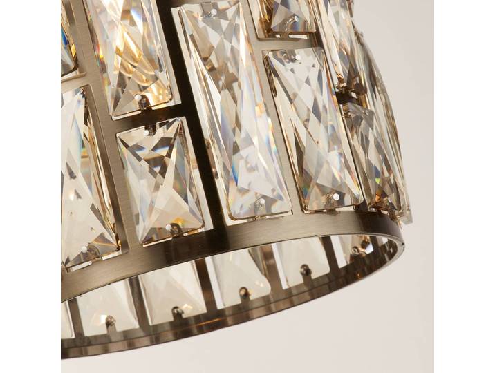 Searchlight Kristall Hängeleuchte Bijou, dimmbar, messing / gold, für Wohn- / Esszimmer, Metall