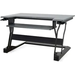 Ergotron WorkFit Steh-Sitz Arbeitsplatz, Monitor Erhöhung, Schwarz