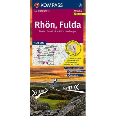 KOMPASS Fahrradkarte 3356 Rhön, Fulda 1:70.000, Sonstige von , KOMPASS Freytag & Berndt, 978-3-99154-398-5