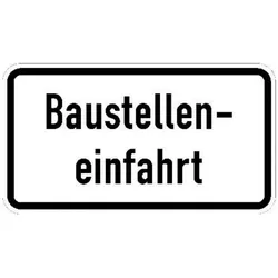 Magni, Sicherheitskennzeichnung, WH.28, 600x330mm Baustelleneinfahrt RAL-Gütezeichen Folie RA1