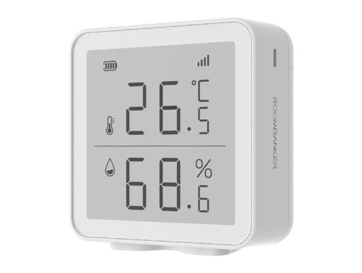 ROOMBANKER Temperatuur- en vochtigheidsmonitor TH1 - Temperature/Humidity Monitoring - Support metering switching (Fahrenheit/Celsius) - long distance communication with hub