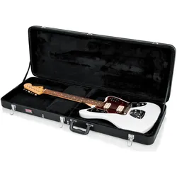 Gator Cases GWE-JAG houten koffer voor Jazzmaster, Jagmaster & Jaguar (Gitarre), Instrumententasche + Koffer, Schwarz