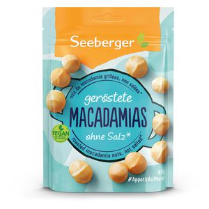 Seeberger Macadamia  geröstet, ungesalzen, 80g
