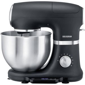 Severin Küchenmaschine KM 3898, 1000W, Patisserie-Set & Waage, 5,5 Liter, schwarz
