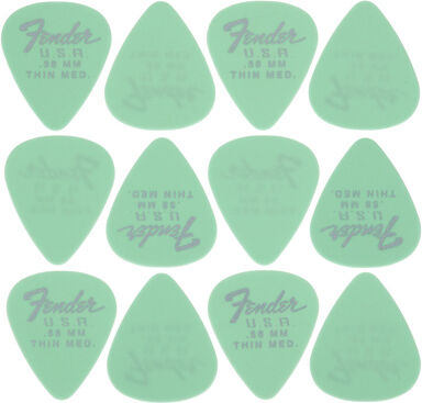 Fender 351 Dura-Tone Picks SFG Surf Green