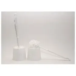 WC Bürste Halter weiß 370mm, Klobürste Reinigungsbürste Bad Sauberkeit 1 St.