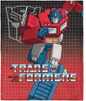 Hasbro Transformers G1 Grid Optimus Prime Silk Touch Throw Blanket 50X60 Inches by THE NORTHWEST GROUP in Red (Size OS)