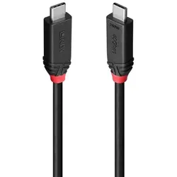 Lindy 37002 USB Kabel USB4 Gen 3x2 2 m USB C 40 Gbit/s 240 W Schwarz
