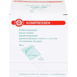 Noba Mullkompressen 10x10cm 8-Fach Steril 100 ST
