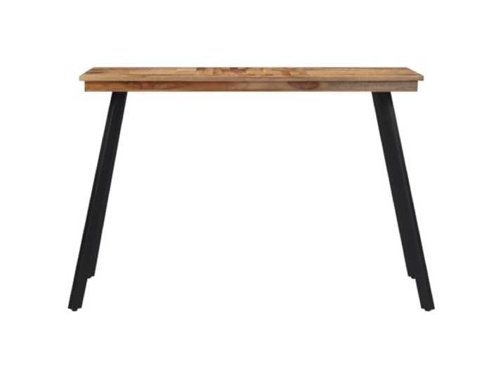 Esstisch 120x62x76 cm Massivholz Teak Massives Teakholz, fein geschliffen, Eisengestell, robust, stabil, Esszimmer, Küche, Tischplatte
