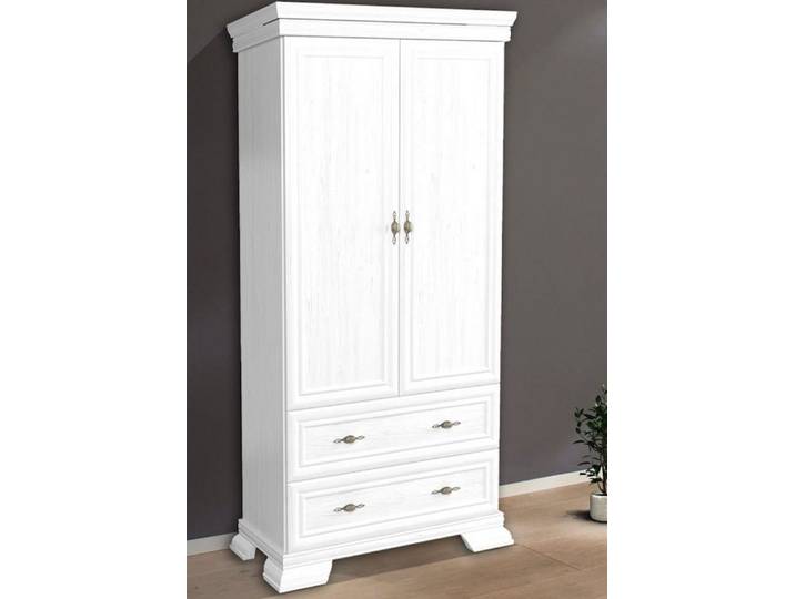 Feldmann-Wohnen Kleiderschrank Kora (1-St) 88cm 2-türig andersen pinie rustikal