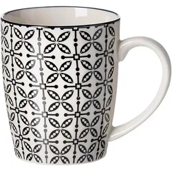 6er-Set Ritzenhoff & Breker Kaffeebecher Takeo Leaves 350 ml Porzellan Schwarz