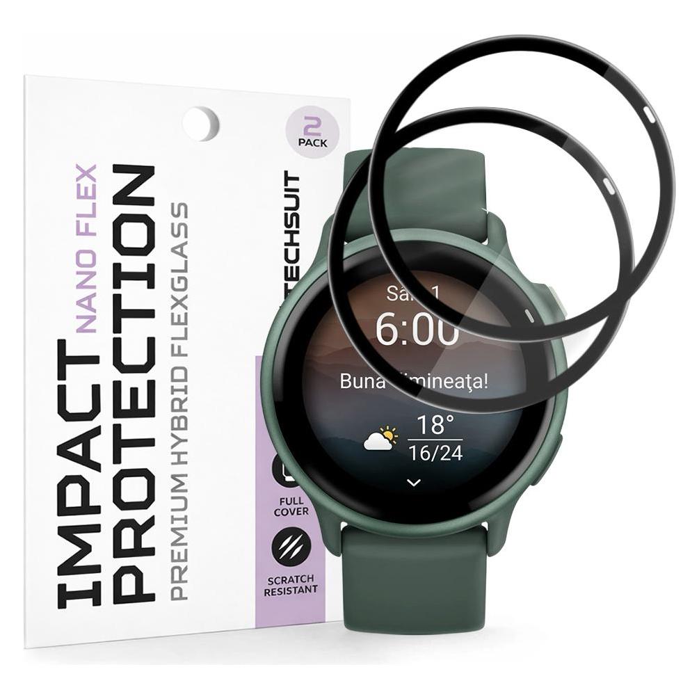 Techsuit - Nano Flex (2 pack) - Garmin vivoactive 6 - Black (66920213)