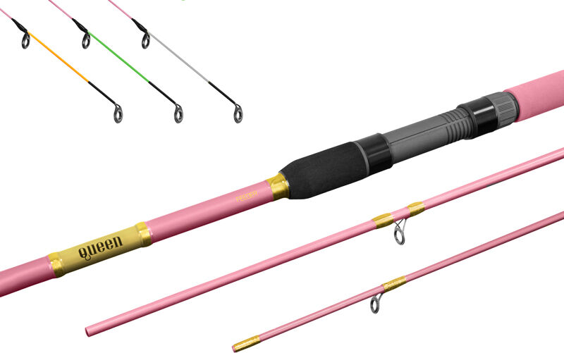 Canne Feeder Delphin QUEEN Feeder +3 scions 360cm/100g/3 pcs Silver, Gray, Brown, Gold 360cm/100g/3 pcs