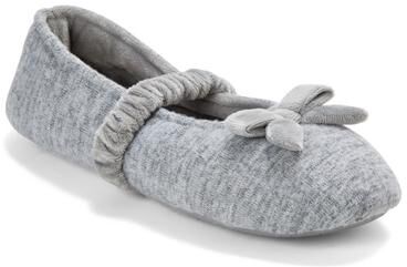 Women's Harmony Knit Mary Jane by Dearfoams in Light Heather Grey (Size L M)
