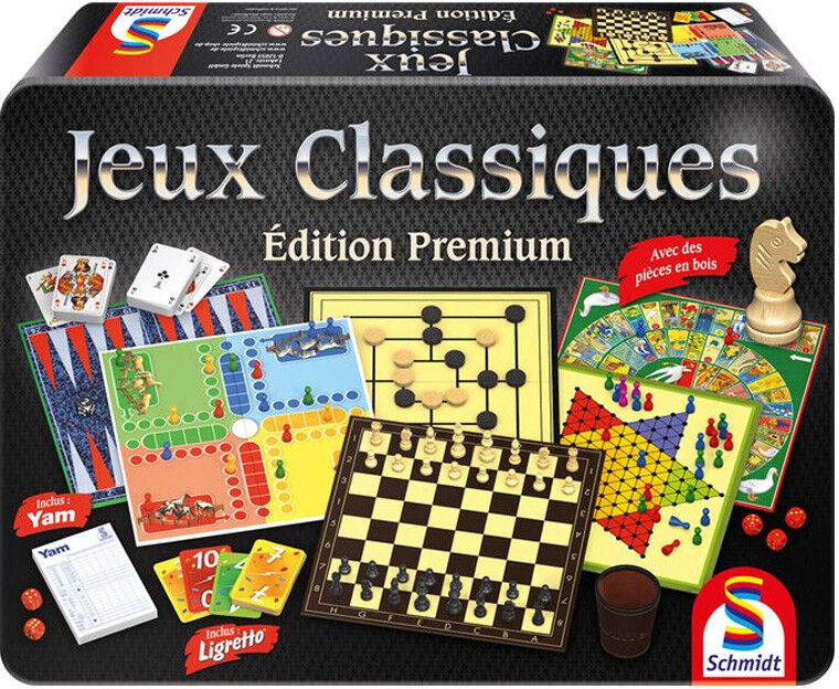Coffret Premium Jeux classiques - Boite Métal Schmidt