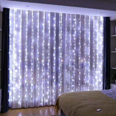 Uplift Picks Radiant USB LED Curtain Lights With Remote For Effortless Celebration Ambiance white 3x2 M 200 Leds
