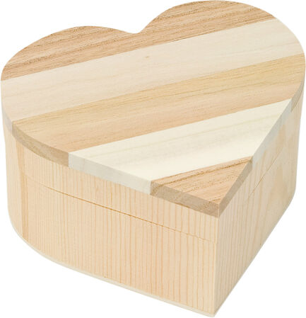 Schatulle "Herz" aus Holz, 11 x 11 x 5,7 cm