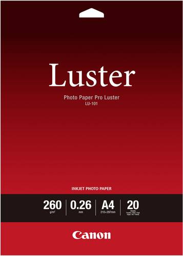 Canon Photo Paper Pro Luster LU-101 6211B006 Fotopapier DIN A4 260 g/m² 20 Blatt Seidenglänzend
