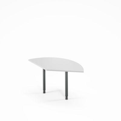 Ansatztisch Ergo-T 2.0, 135° Winkel, Quadratrohrfuß, B 800 x T 800 x H 718-898 mm, lichtgrau/anthrazit