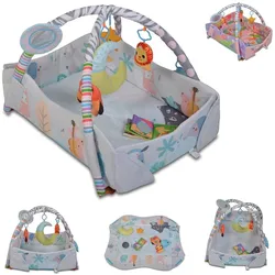 Moni, Krabbeldecke + Spielbogen, Spielcenter 2 in 1 Oase Spielbogen