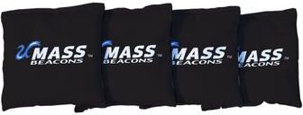 Skip's Garage Massachusetts Boston UMASS Beacons Black Cornhole Bags
