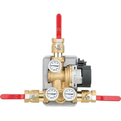 Ladeventileinheit Termovar mit Pumpe Grundfos UPM 3-70 Messing, DN 32 (1 1/4''), 55 °C