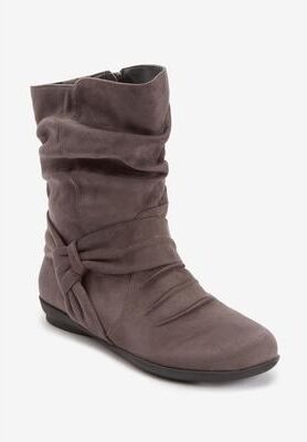 Extra Wide Width Women's The Ezra Boot by Comfortview in Grey (Size 11 WW)