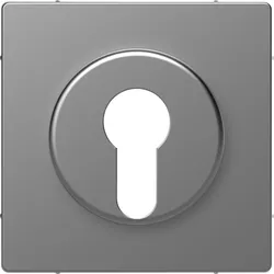 Merten MEG3886-6036 Zentralplatte für Wechsel-Rastschalter-Einsatz, Edelstahl, System Design MEG38866036
