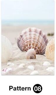 Uplifted Finds Azure Shoreline Collective   Tropical Shell & Ocean Vista Canvas   Executive Coastal & Modern Sanctuary Decor 08 13 X 18 Cm No Frame