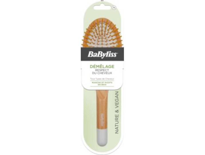Babyliss - Brosse À Cheveux Bois Pneumatique Picots Bois