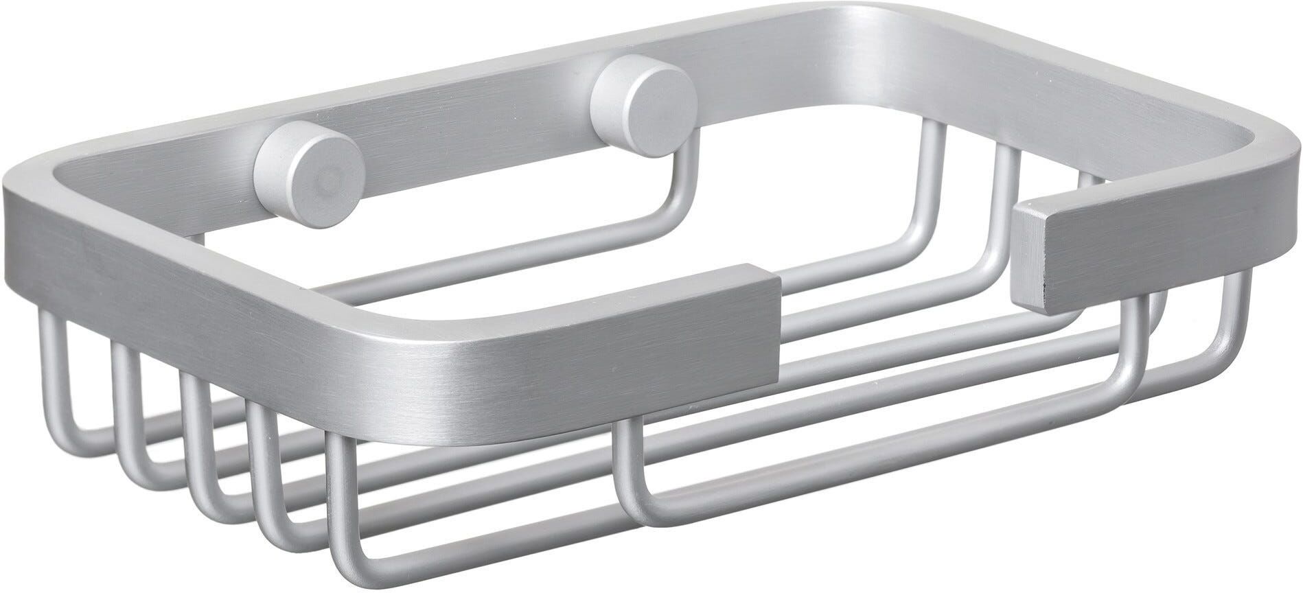 Tecnomat PORTAOGGETTI RETTANGOLARE ICE 140x90x32 mm ALLUMINIO FISSAGGIO A MURO