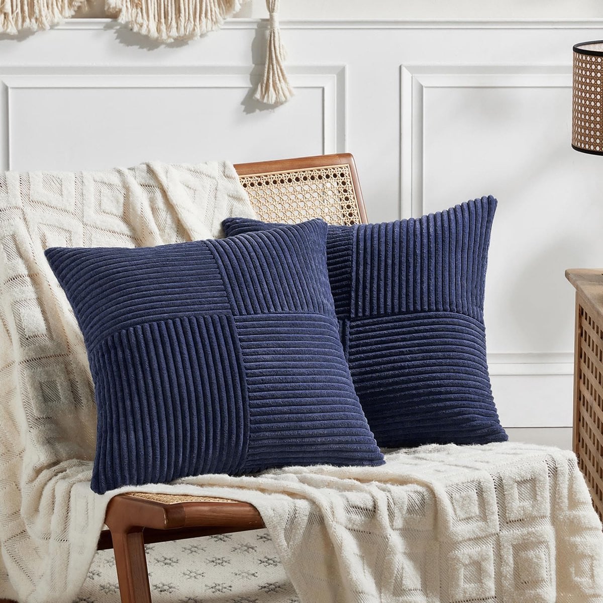 Ibenzoa Set van 2 Corduroy Kussenslopen voor Luxe en Comfort