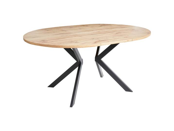 ESSTISCH ausziehbar Hellbraun 120-160/120 cm Carlea