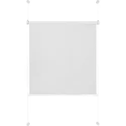Ondeco Tageslicht Rollo ohne Bohren Klemmrollo Alternative Plissee Klemmfix Sichtschutz Sonnenschutz Farbe: Weiß, Größe: 70x130 cm