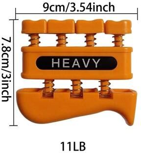 Uplift Essentials Dual Hand Grip Finger Trainer And Rehabilitation Hand Strengthener orange