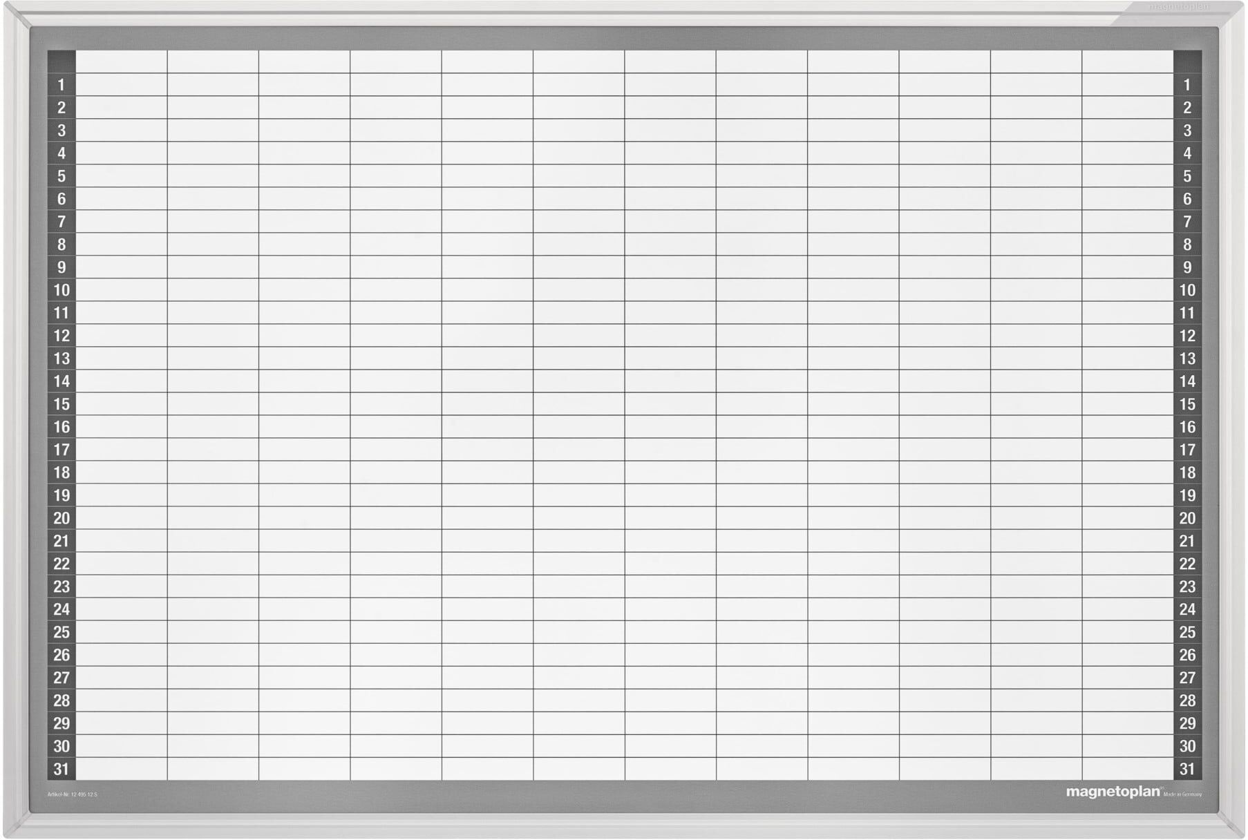 Magnetoplan Monatsplaner CC, 920 x 625 mm, 12 x 31 (1249512S)