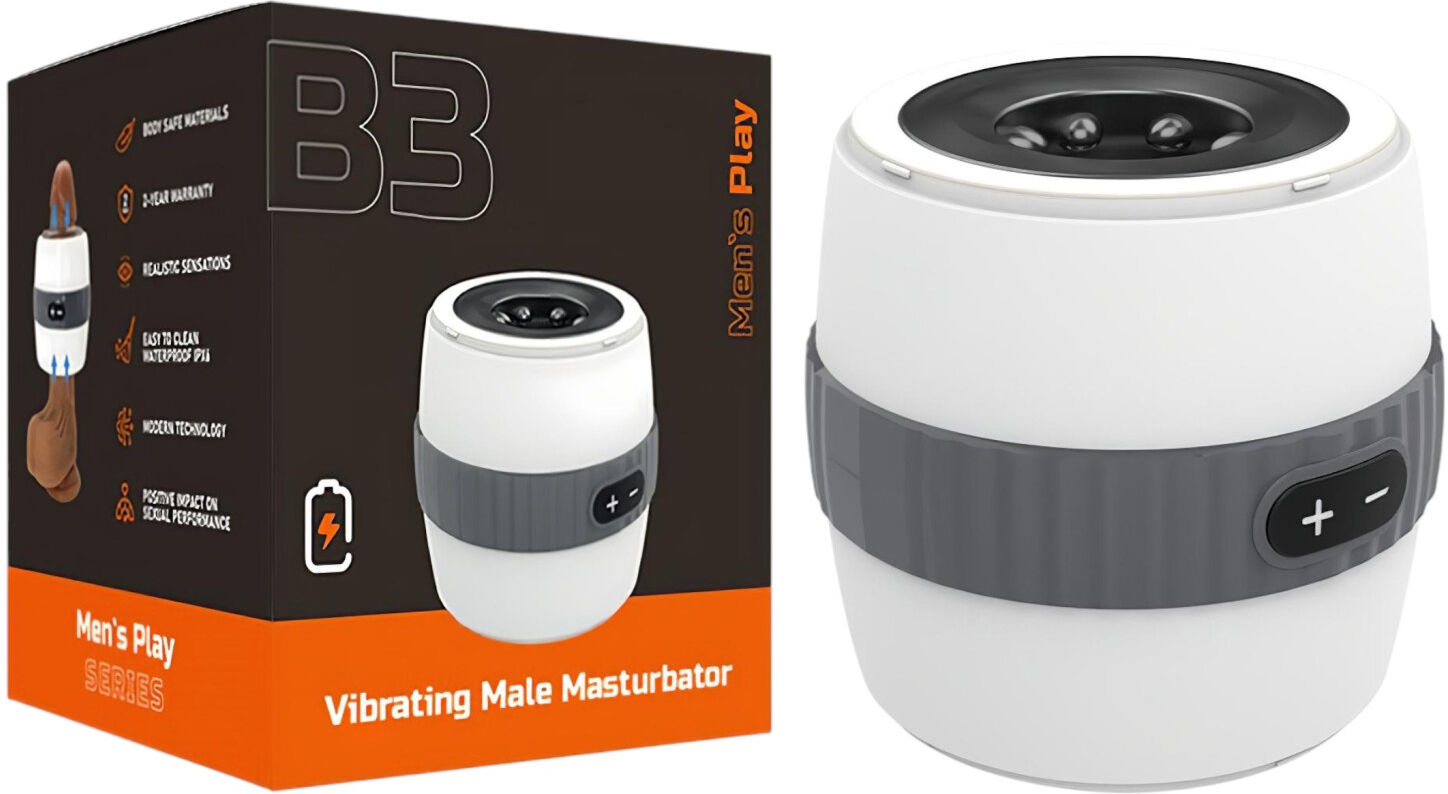 Men's Play Erospace Men's Play - discreet vibrating masturbator for men (white)