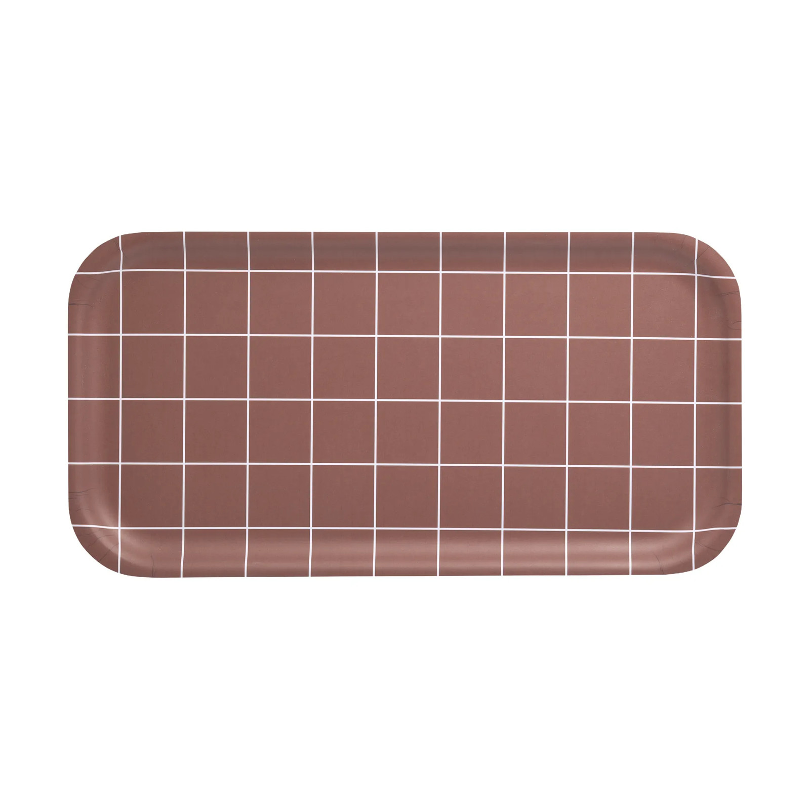 Muurla Checks & Stripes dienblad Bruin 22 x 43 cm