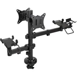 Tooq Technology Soporte Mesa Para Tpv/Impresora/Pantallas/Terminal (Tisch, 32", 9 kg), Monitor Halterung, Schwarz
