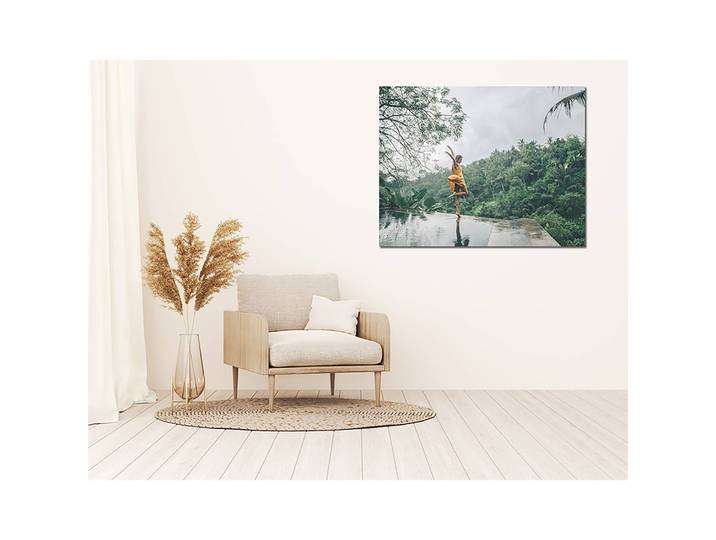 Tableau déco Happy woman Alu-Dibond Multicolore 90 x 70cm